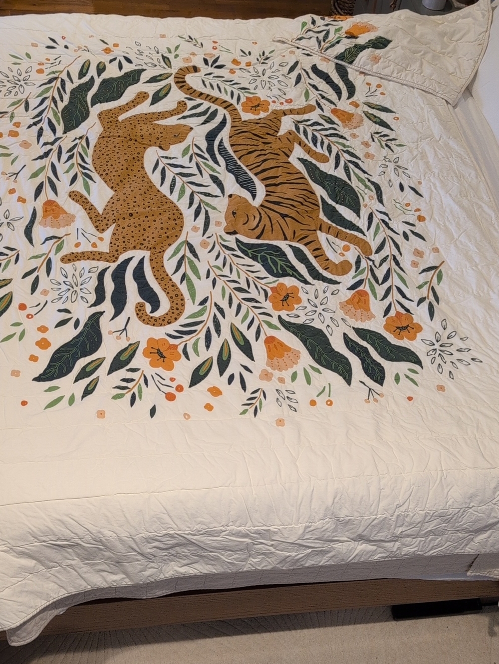 Crate & Barrel Kids Twin Marrakesh Tiger Quilt & Sham